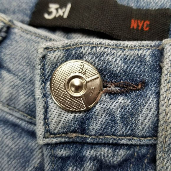 3x1 Jeans Womens 25 Spectrum Medium Wash Stretch Mid Rise Crop - Picture 3 of 15